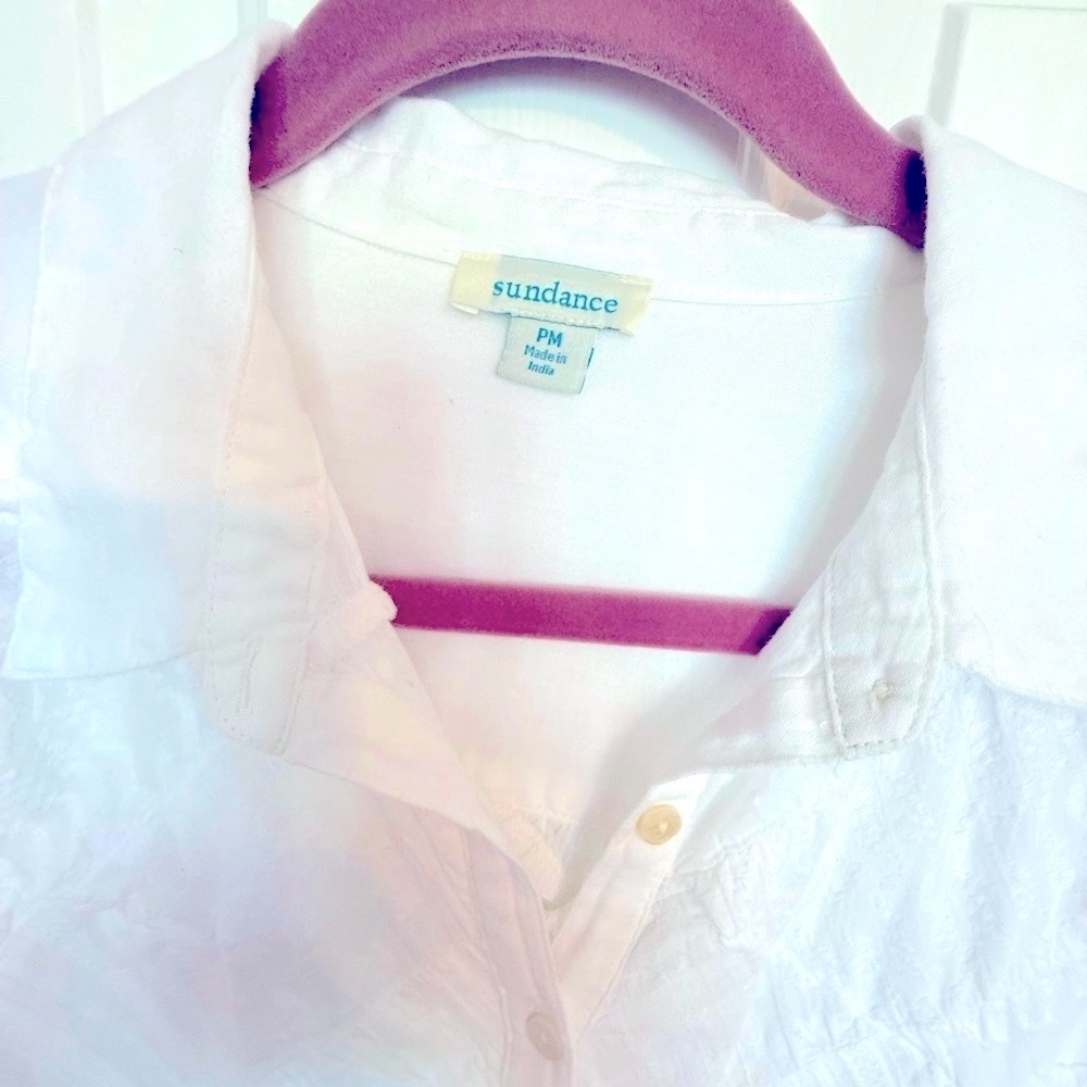 Sundance Stowe Patchwork White Pullover Quarter B… - image 2